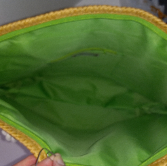 Cappelli NWT green beach bag with inside zip pocket. Braided rope handles - Picture 9 of 9